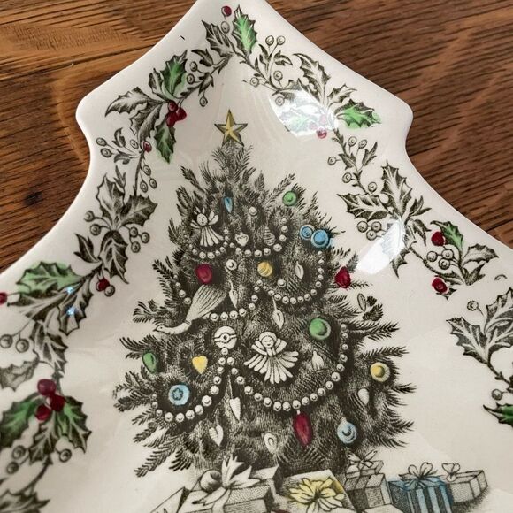 Johnson Bros Vintage Christmas Tree Platters x 2 - Picture 7 of 14